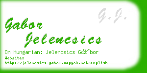 gabor jelencsics business card